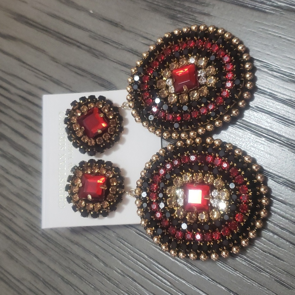 NWT Christian Siriano earrings made in India